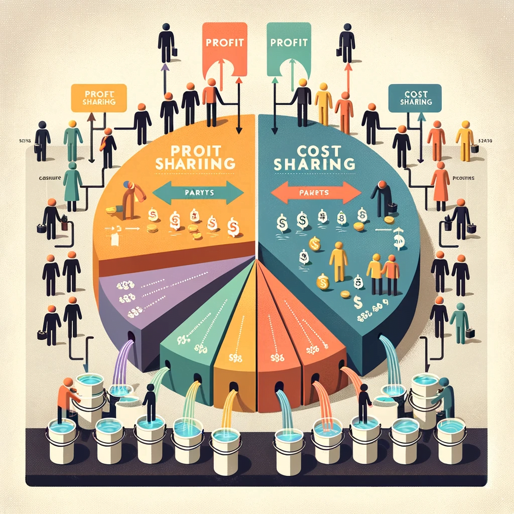 The concept of Ameta is also described as profit and cost sharing